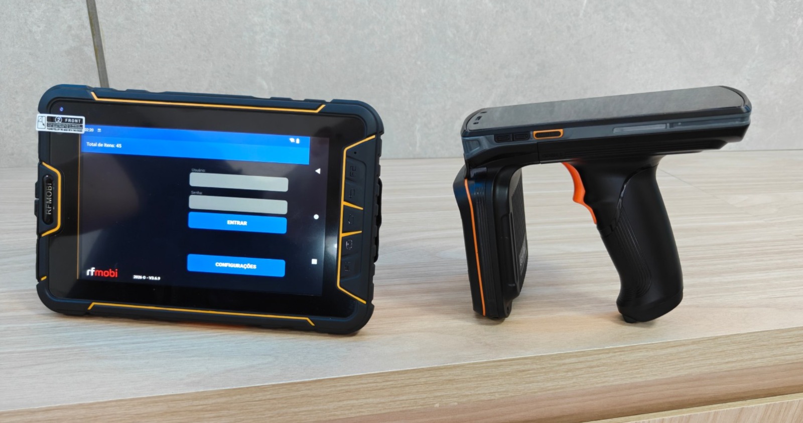 Tablet RFID RFMobi com scanner portátil para inventário e controle de ativos